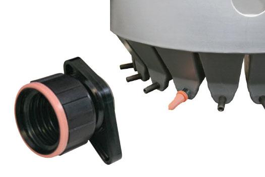 Peach Teat Threaded Feeder Plug