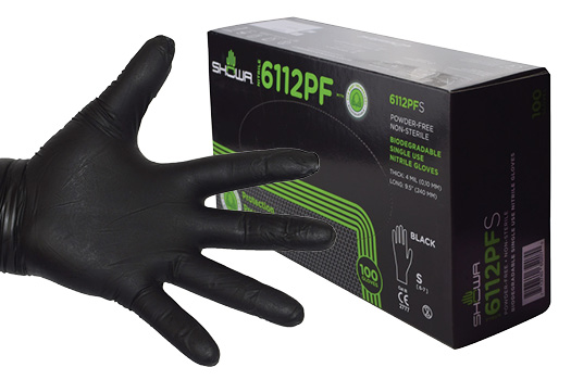 Showa Black Nitrile Biodegradable Milking Gloves