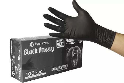 Black Grizzly Nitrile Milking Gloves